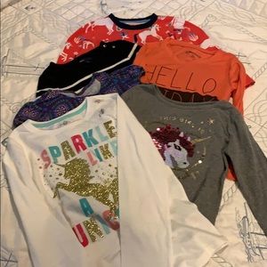 Lot of 6 Girls’ size 6-8 shirts